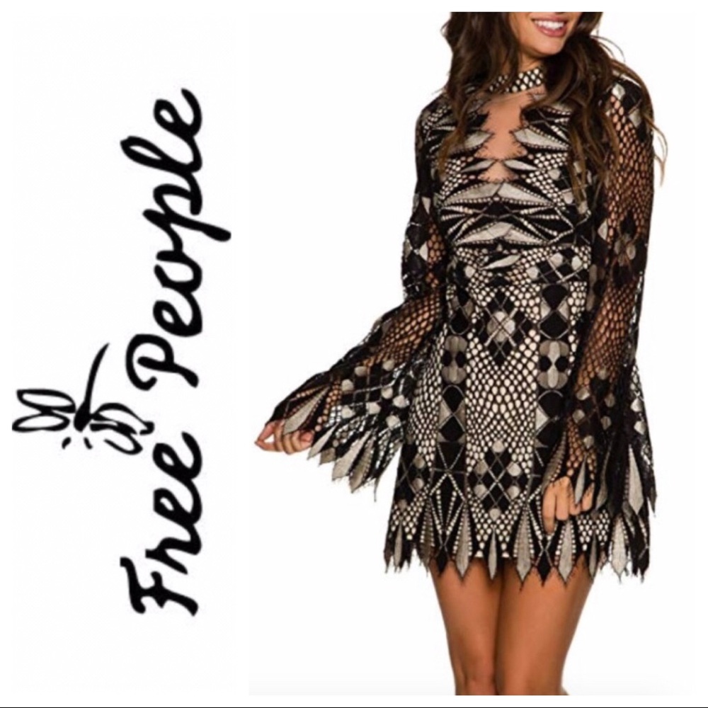 Free People Black Mini Dress